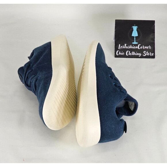 Allbirds Men’s Wool Runners in Tuke Midnight Blue White Cream Soles Size 11 301 - Picture 14 of 16